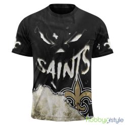 New Orleans Saints Devil Eyes 3d T-Shirt For Men And Women - New Orleans Saints T-shirt 3D devil eyes gift for fans_1