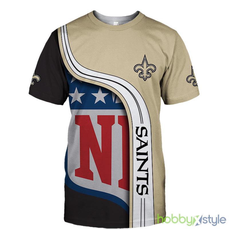 New Orleans Saints Summer 3d T-Shirt For Men And Women - New Orleans Saints T-shirt 3D summer 2020 Short Sleeve gift for fan_1