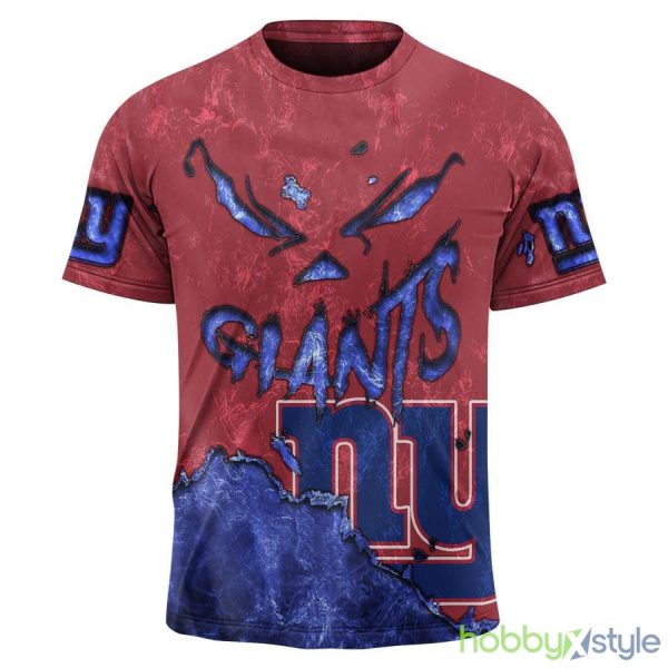 New York Giants Devil Eyes 3d T-Shirt For Men And Women - New York Giants T-shirt 3D devil eyes gift for fans_1