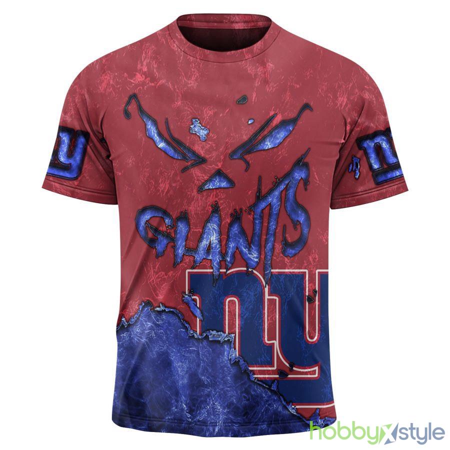 New York Giants Devil Eyes 3d T-Shirt For Men And Women - New York Giants T-shirt 3D devil eyes gift for fans_1