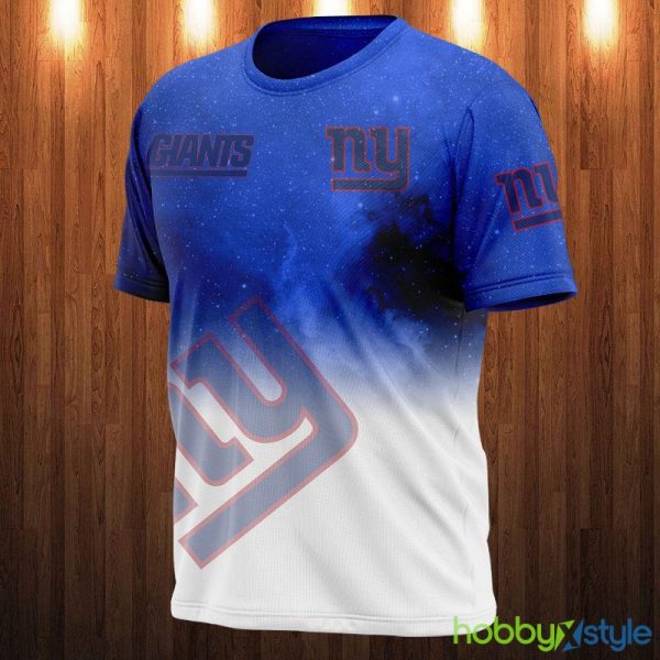 New York Giants Galaxy Graphics 3d T-Shirt For Men And Women - New York Giants T-shirt 3D Galaxy graphic gift for fan_1