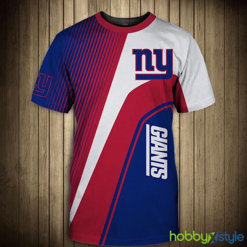 New York Giants O Neck Nfl 3d T-Shirt For Men And Women - New York Giants T-shirt 3D Short Sleeve O Neck gift for fan NFL_1