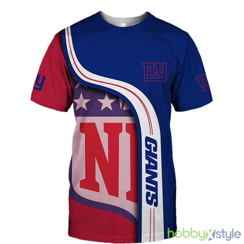 New York Giants Summer 3d T-Shirt For Men And Women - New York Giants T-shirt 3D summer 2020 Short Sleeve gift for fan_1