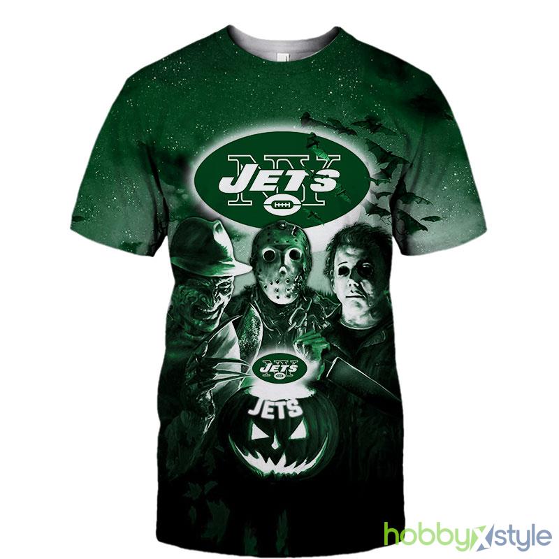 New York Jets Halloween Horror Night 3d T-Shirt For Men And Women - New York Jets T-shirt Halloween Horror Night gift for fan_1
