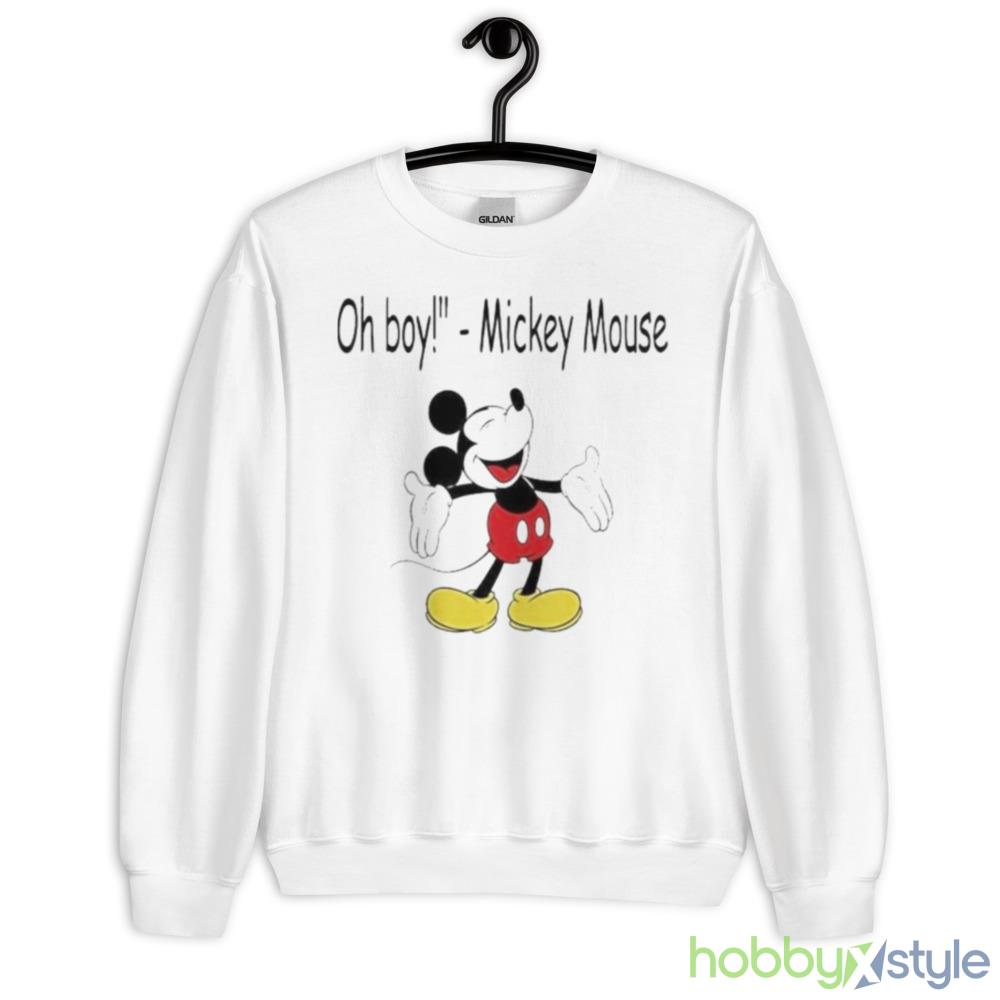 Oh boy! Mickey Mouse White T Shirt Mockup - 18000 Unisex Heavy Blend Crewneck Sweatshirt
