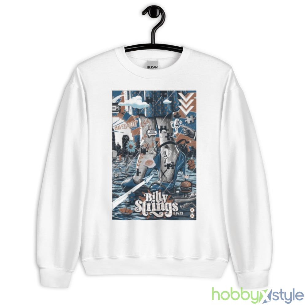 Poster Billy Strings Cleveland OH June 14 2023 Portrait shirt - 18000 Unisex Heavy Blend Crewneck Sweatshirt