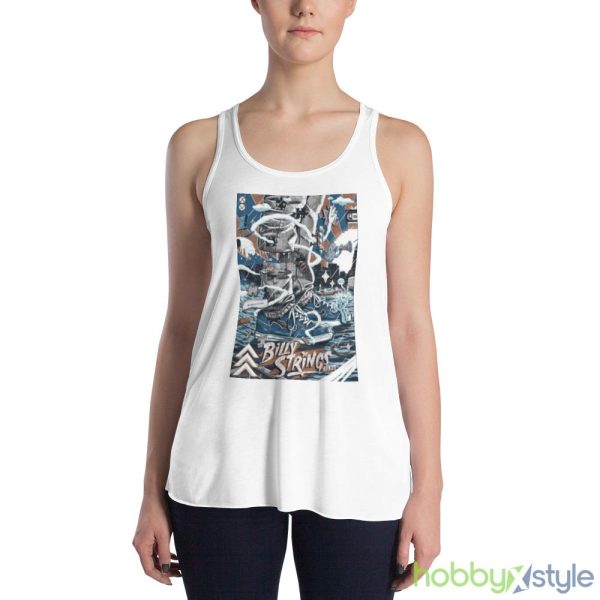 Poster Billy Strings June 13 2023 Cleveland OH Portrait shirt - 8800 Women's Flowy Racerback Tank