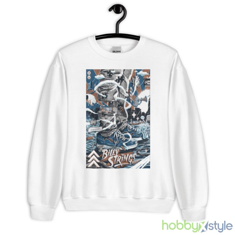 Poster Billy Strings June 13 2023 Cleveland OH Portrait shirt - 18000 Unisex Heavy Blend Crewneck Sweatshirt