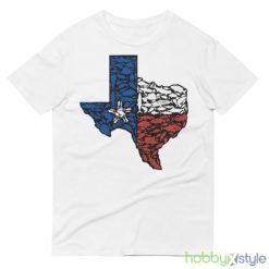 red tuna Texas flag White T Shirt Mockup - 980 Lightweight Fashion Short Sleeve T-Shirt