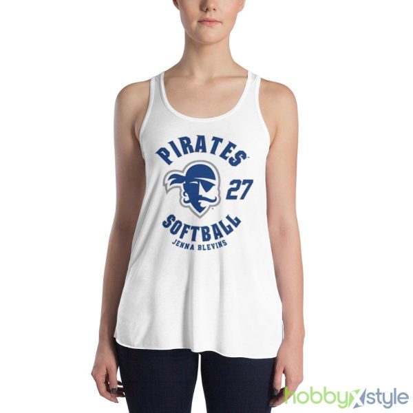 Seton Hall Pirates Jenna Blevins 2023 NCAA Softball shirt - 8800 Women's Flowy Racerback Tank
