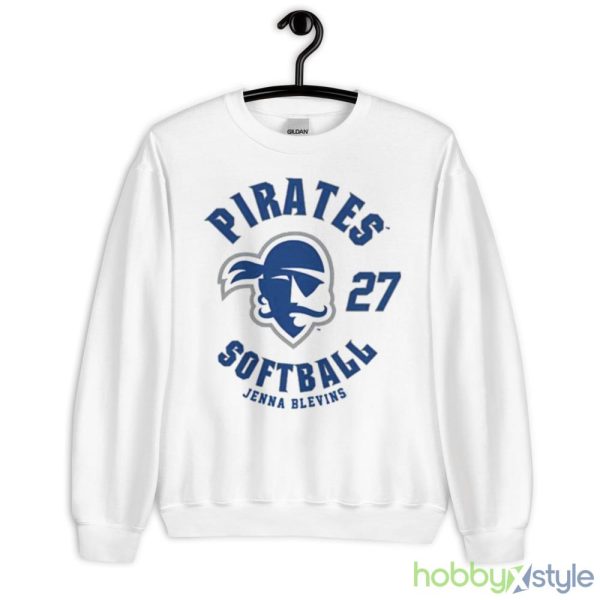 Seton Hall Pirates Jenna Blevins 2023 NCAA Softball shirt - 18000 Unisex Heavy Blend Crewneck Sweatshirt