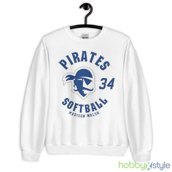 Seton Hall Pirates Madison Walsh 2023 NCAA Softball shirt - 18000 Unisex Heavy Blend Crewneck Sweatshirt