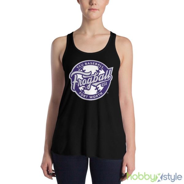 Texas Christian University Baseball 2023 College World Series Bound Frogball shirt - 8800 Women's Flowy Racerback Tank