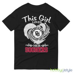 This Girl Loves Her Oklahoma Sooners Heart Diamond 2023 Shirt - 980 Lightweight Fashion Short Sleeve T-Shirt
