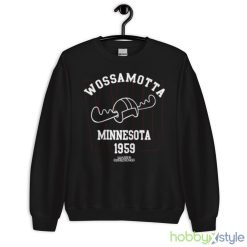 Wossamotta U Athletics Rocky And Bullwinkle shirt - 18000 Unisex Heavy Blend Crewneck Sweatshirt