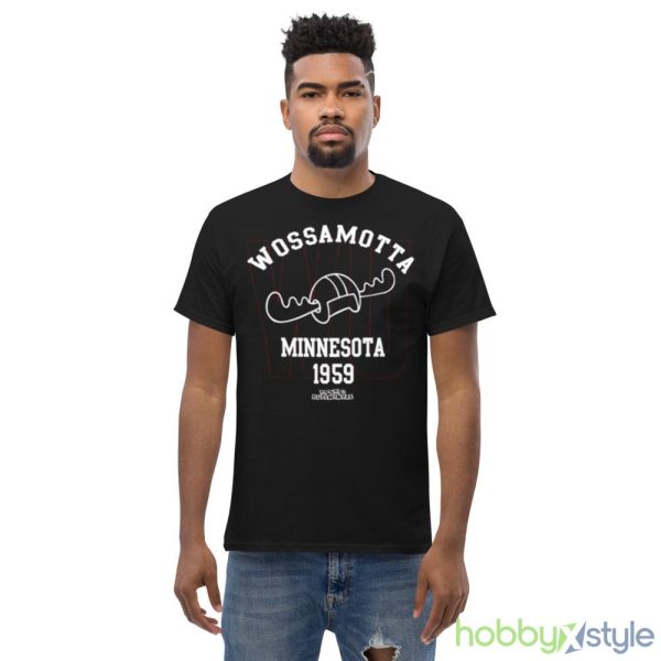 Wossamotta U Athletics Rocky And Bullwinkle shirt - Men’s Classic Tee Gildan 5000