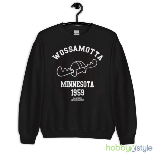 Wossamotta U Athletics Rocky And Bullwinkle shirt - 18000 Unisex Heavy Blend Crewneck Sweatshirt