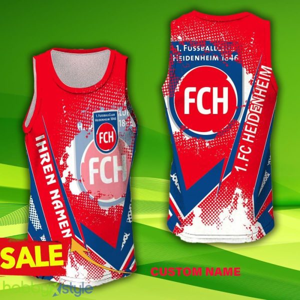 1. FC Heidenheim Custom Name 3D Jersey Tanktop 11 Hollow Bundesliga Gift For Men And Women - 1. FC Heidenheim Custom Name 3D Jersey Tanktop 11 Hollow Bundesliga Gift For Men And Women