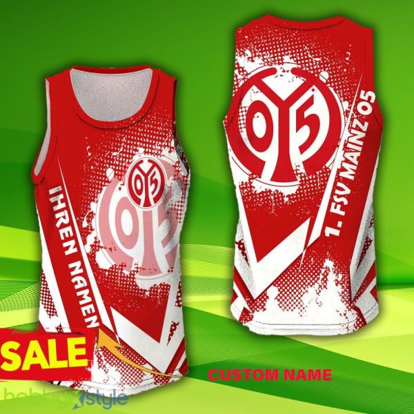 1. FSV Mainz 05 Custom Name 3D Jersey Tanktop 11 Hollow Bundesliga Gift For Men And Women - 1. FSV Mainz 05 Custom Name 3D Jersey Tanktop 11 Hollow Bundesliga Gift For Men And Women