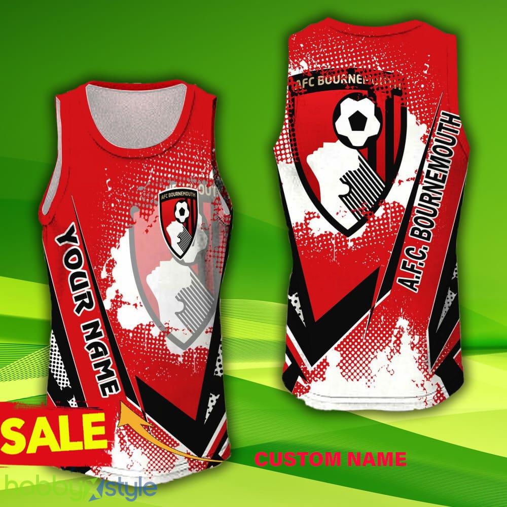 11 Hollow Premier League Custom Name A.F.C. Bournemouth 3D Jersey Tanktop Gift For Men And Women - 11 Hollow Premier League Custom Name A.F.C. Bournemouth 3D Jersey Tanktop Gift For Men And Women
