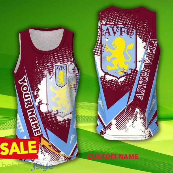 11 Hollow Premier League Custom Name Aston Villa F.C 3D Jersey Tanktop Gift For Men And Women - 11 Hollow Premier League Custom Name Aston Villa F.C 3D Jersey Tanktop Gift For Men And Women