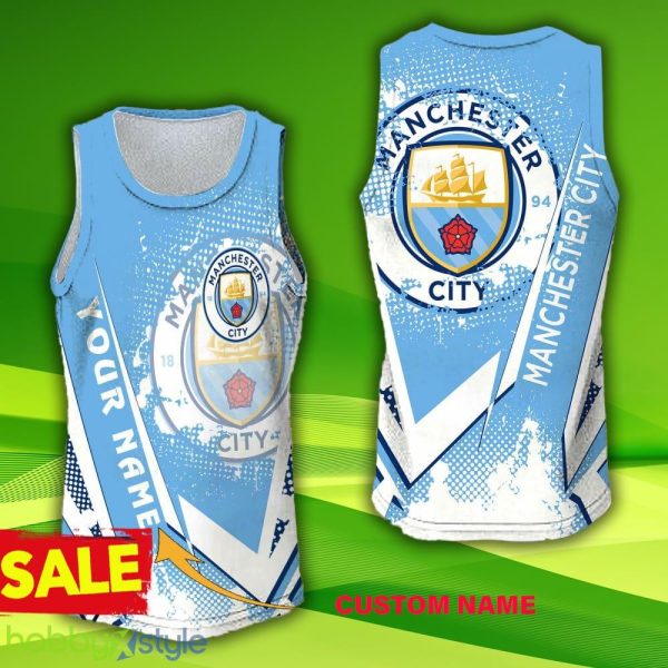 11 Hollow Premier League Custom Name Manchester City F.C 3D Jersey Tanktop Gift For Men And Women - 11 Hollow Premier League Custom Name Manchester City F.C 3D Jersey Tanktop Gift For Men And Women