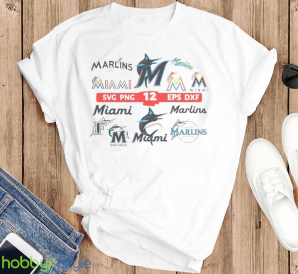 12 Layered Miami Marlins Bundle shirt - T-SHIRT FLAT