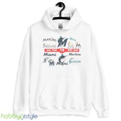 12 Layered Miami Marlins Bundle shirt - 18500 Unisex Heavy Blend Hooded Sweatshirt-1
