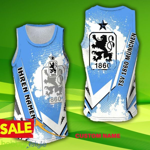 1860 Munich Custom Name 3D Jersey Tanktop 11 Hollow Bundesliga Gift For Men And Women - 1860 Munich Custom Name 3D Jersey Tanktop 11 Hollow Bundesliga Gift For Men And Women