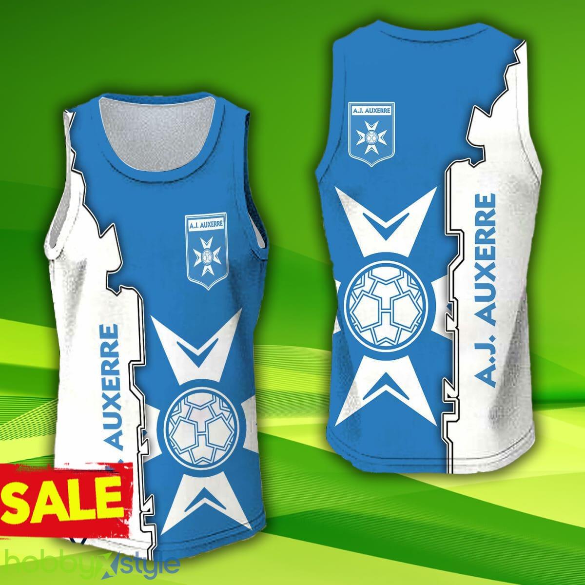 AJ Auxerr 3D Jersey Tanktop 11 Hollow Ligue 1 Gift For Men And Women - AJ Auxerr 3D Jersey Tanktop 11 Hollow Ligue 1 Gift For Men And Women