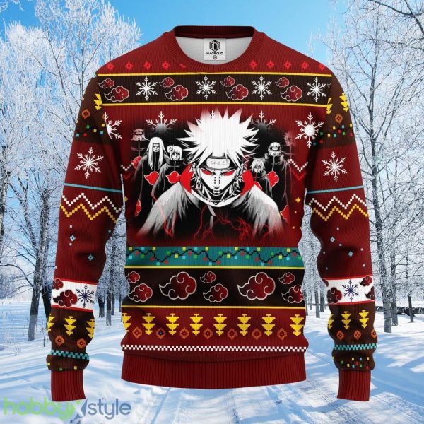 Akatsuki Members Naruto Anime Ugly Christmas Sweater 3D Gift For Men And Women Product Photo 1