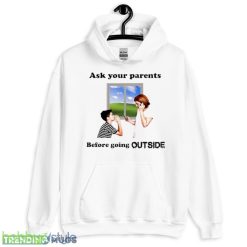 Ask Your Parents Before Going Offline Shirt - 18500 Unisex Heavy Blend Hooded Sweatshirt-1