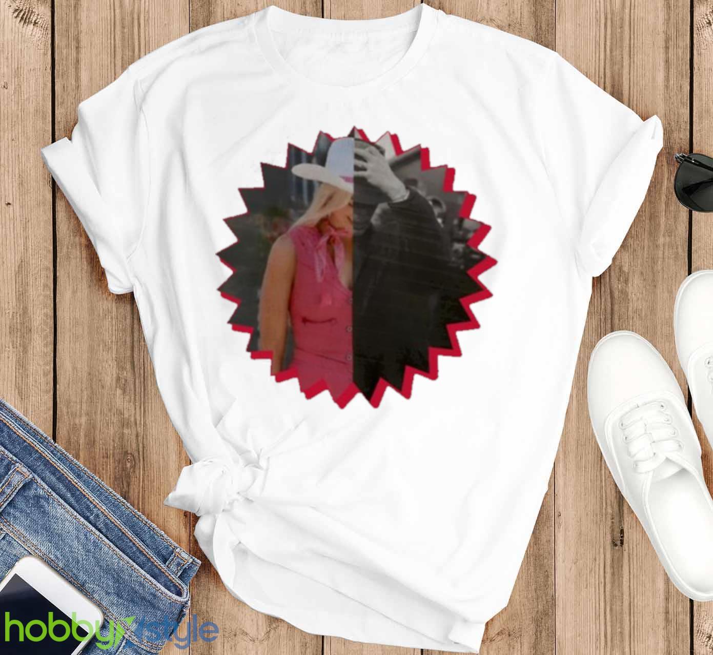 barbie Oppenheimer is margot robbie shirt - T-SHIRT FLAT barbie Oppenheimer is margot robbie shirt - T-SHIRT FLAT