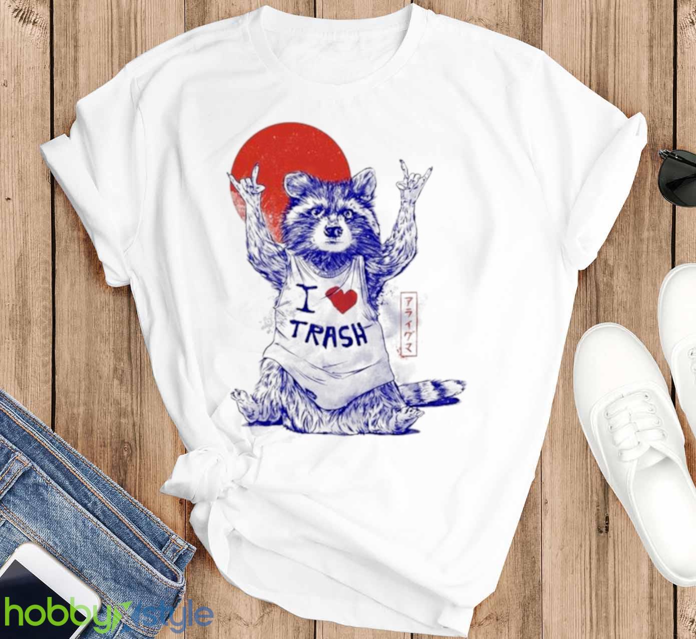 Bear I love trash shirt - T-SHIRT FLAT Bear I love trash shirt - T-SHIRT FLAT