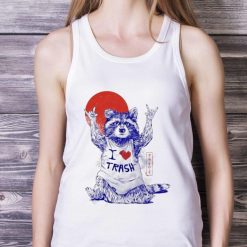 Bear I love trash shirt - White Ladies Tank Top