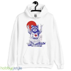 Bear I love trash shirt - 18500 Unisex Heavy Blend Hooded Sweatshirt-1