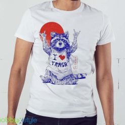 Bear I love trash shirt - White Men T-Shirt