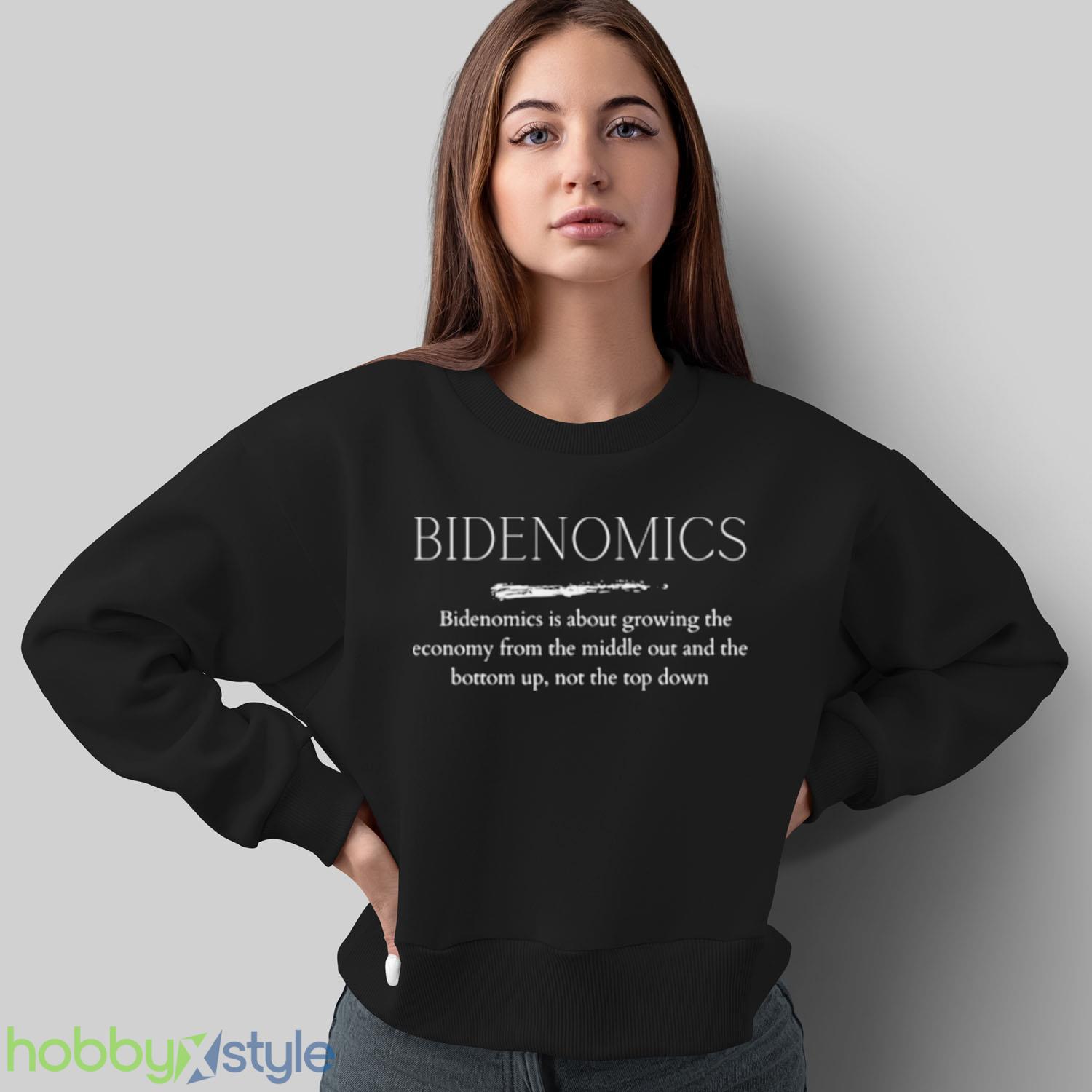 Bidenomics White Text Political Design shirt - Sweatshirt Bidenomics White Text Political Design shirt - Sweatshirt