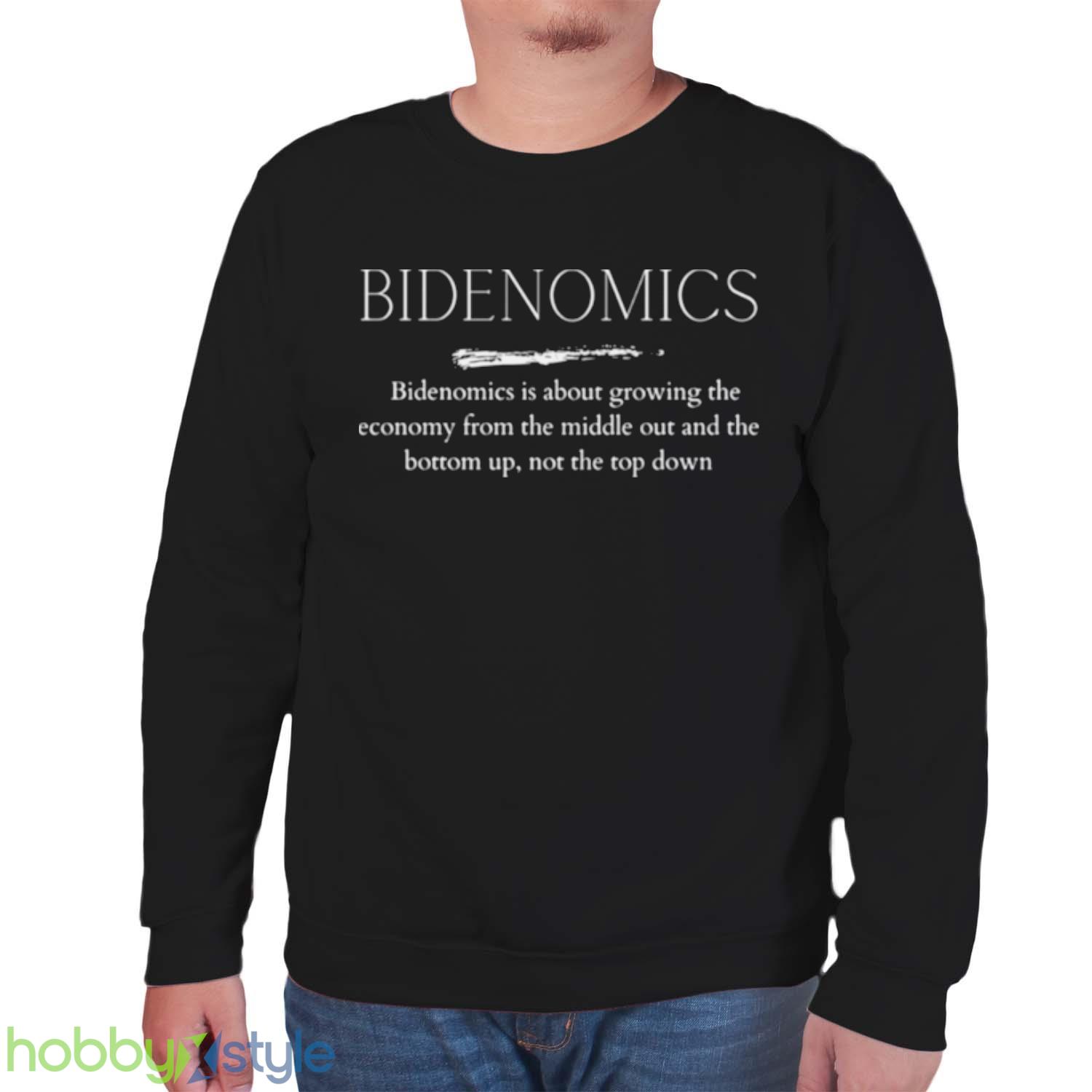 Bidenomics White Text Political Design shirt - Unisex Sweatshirt Bidenomics White Text Political Design shirt - Unisex Sweatshirt