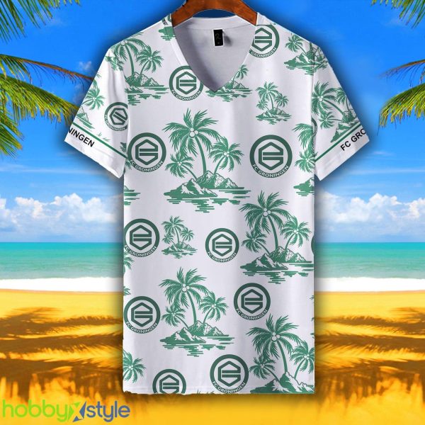 Big Logo Eredivisie FC Groningen Team Vneck 3D Tshirt For Fans - Big Logo Eredivisie FC Groningen Team Vneck 3D Tshirt For Fans