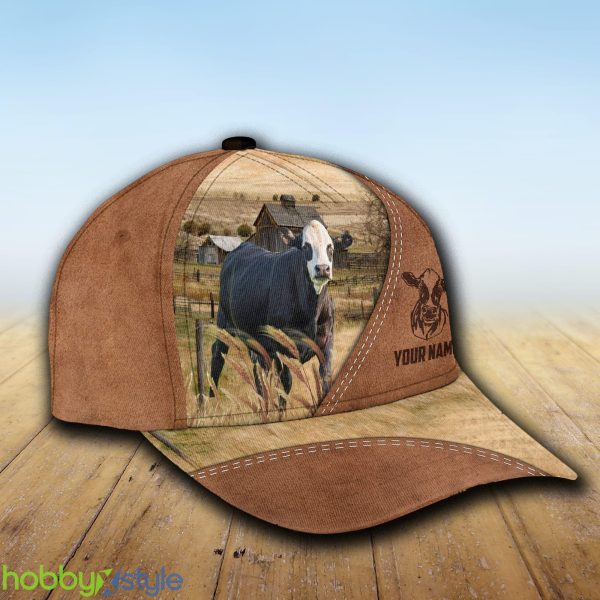 Black Baldy Custom Name Brown Cap Hat Model For Men And Women Gift - Unijames Black Baldy Customized Name Brown Cap_2