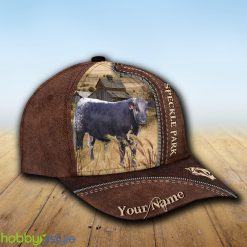 Black Speckled Park Custom Name Leather Cap Hat Model For Men And Women Gift - Unijames Black Speckled Park Customized Name Leather Pattern Cap_2