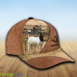 Boer Goat Custom Name Brown Cap Hat Model For Men And Women Gift - Unijames Boer Goat Customized Name Brown Cap_2
