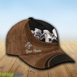 Brahman Happiness Custom Name Cap Hat Model For Men And Women Gift - Unijames Brahman Happiness Customized Name Cap_2