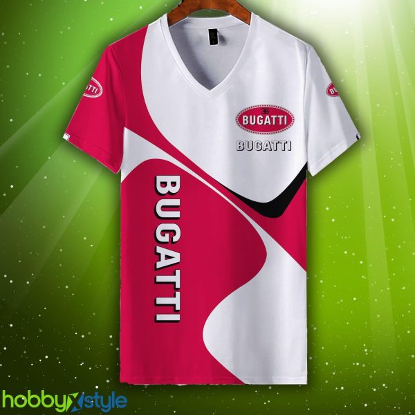 Bugatti Fans Design1 Racing Car Vneck Tshirt 3D Fans For Men And Women - Bugatti Fans Design1 Racing Car Vneck Tshirt 3D Fans For Men And Women