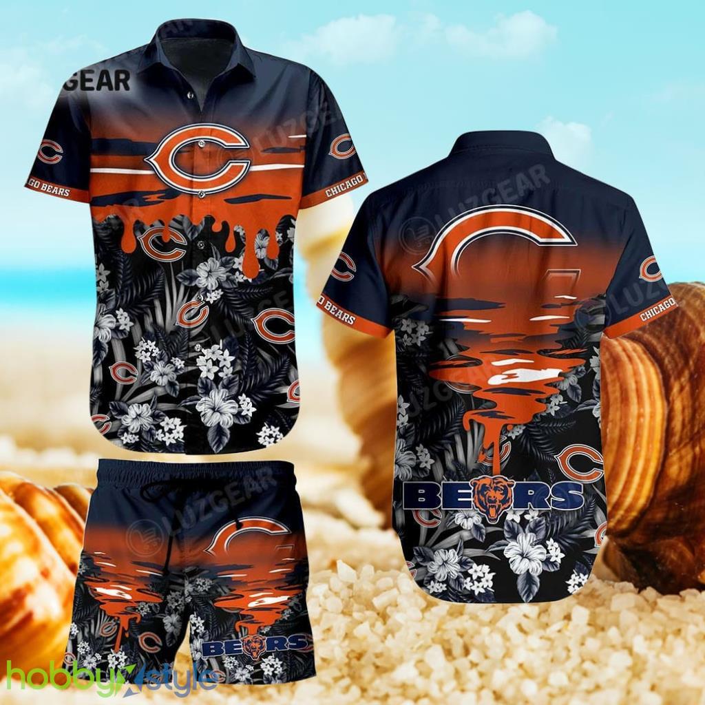 Chicago Bears NFL Hawaiian Shirt And Short Tropical Pattern Beach Shirt New Trends Gift For Best Fan Product Photo 1
