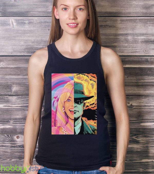 christopher Nolan 18 Days Until The Battle Barbie X Oppenheimer Barbenheimer Home Decor Poster Shirt - Ladies Tank Top