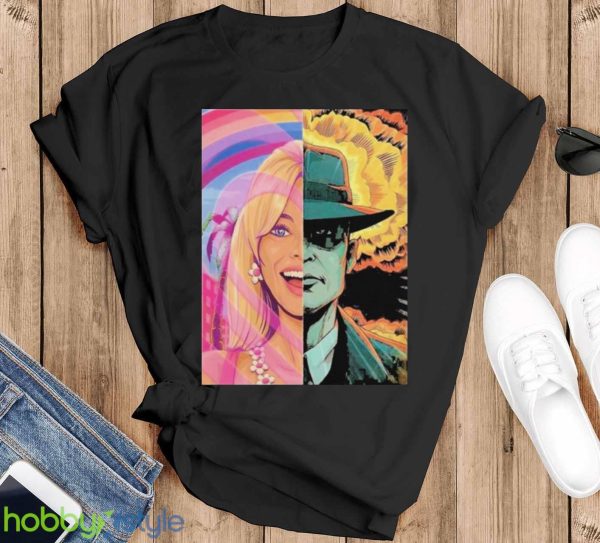 christopher Nolan 18 Days Until The Battle Barbie X Oppenheimer Barbenheimer Home Decor Poster Shirt - Black T-Shirt