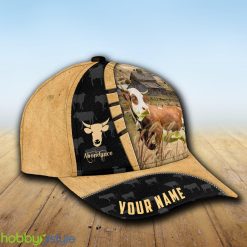 Custom Name Abondance Cattle 3D Cap Hat Model For Men And Women Gift - Unijames Custom Name Abondance Cattle 3D Cap_2