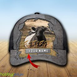 Custom Name Belted Galloway Metal Cap Hat Model For Men And Women Gift - Unijames Custom Name Belted Galloway Metal Pattern Cap_1